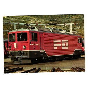 Locomotive Ge 4/4 III Furka Oberalp Railway Postcard 1980 SLM BBC Train #1434
